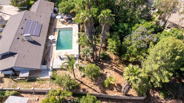 2110 Hathaway Pl, Riverside, CA 92506 - aerial view of property and surrounding area featuring a pool