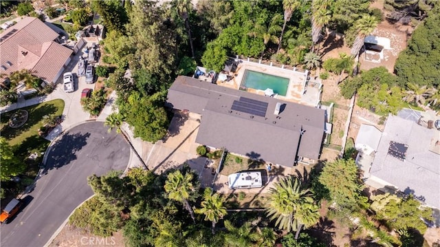 2110 Hathaway Pl, Riverside, CA 92506 - aerial view of property and surrounding area featuring a pool area