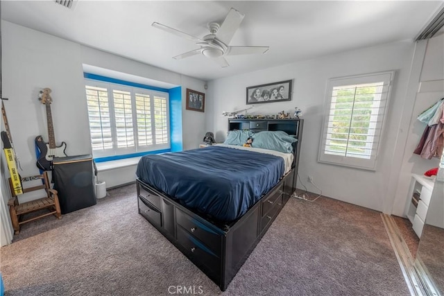 2110 Hathaway Pl, Riverside, CA 92506 - bedroom with carpet and a ceiling fan