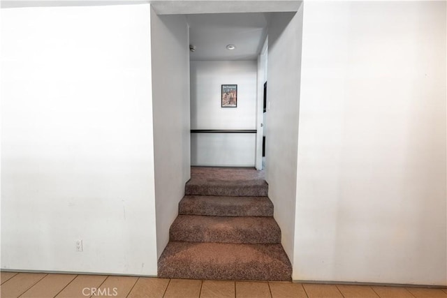 2110 Hathaway Pl, Riverside, CA 92506 - staircase with tile patterned floors