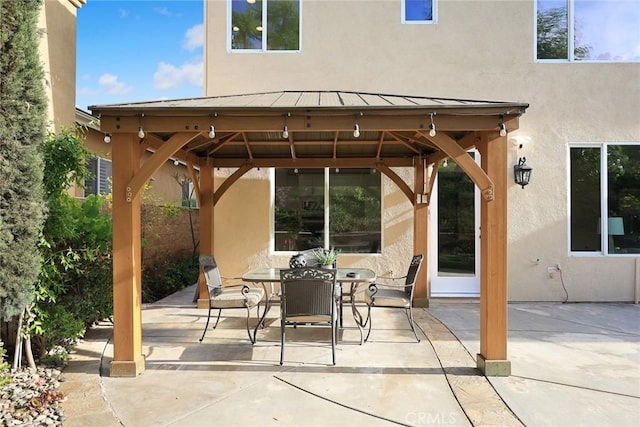 3612 Skylark Way, Brea, CA 92823 - view of patio featuring a gazebo and outdoor dining space