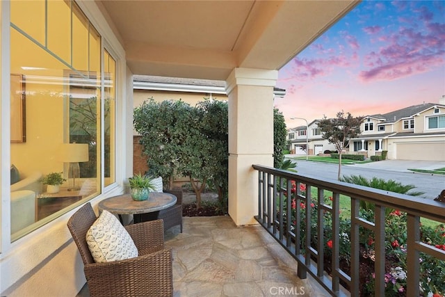 3612 Skylark Way, Brea, CA 92823 - balcony at dusk featuring a residential view