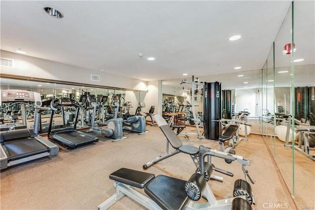 89 E Commonwealth Ave Unit 1I, Alhambra, CA 91801 - exercise room with recessed lighting