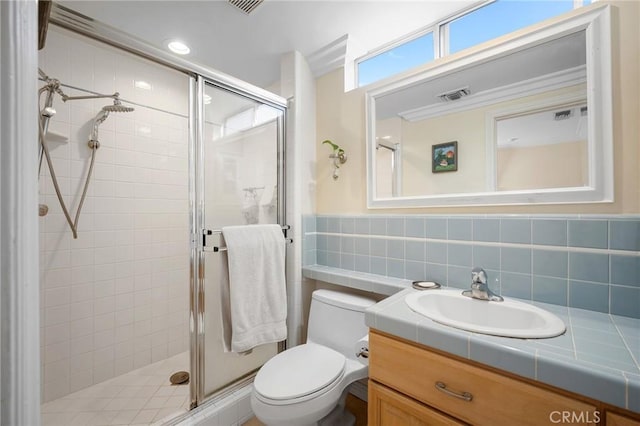 3319 Sparr Blvd, Glendale, CA 91208 - full bathroom featuring toilet, vanity, and a shower stall