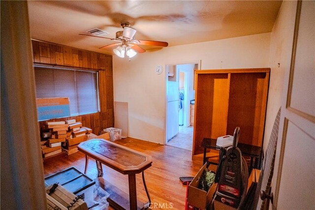 317 N 19th St, Montebello, CA 90640 - living room featuring light wood finished floors and ceiling fan