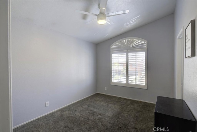 13365 Cloudburst Dr, Corona, CA 92883 - empty room featuring dark colored carpet and ceiling fan