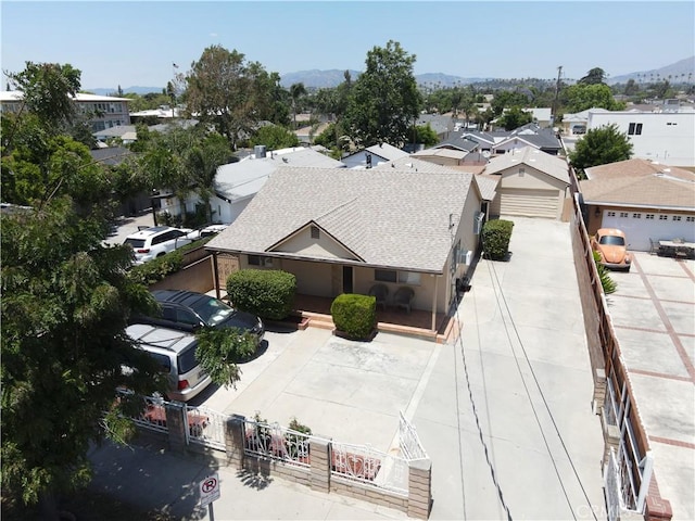 14127 Daubert St, San Fernando, CA 91340 - aerial perspective of suburban area with a mountainous background