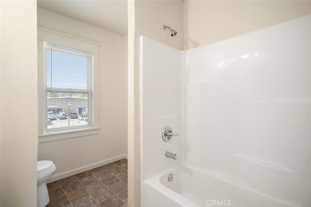 8740 El Camino Real Unit A, Atascadero, CA 93422 - full bathroom with toilet, shower / bathtub combination, and baseboards