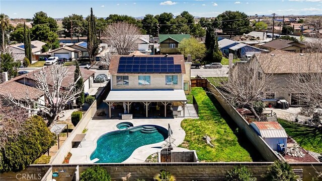 44419 Fenhold, Lancaster, CA 93535 - aerial perspective of suburban area with a pool area