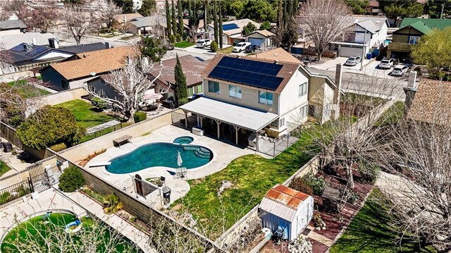 44419 Fenhold, Lancaster, CA 93535 - aerial perspective of suburban area featuring a pool area