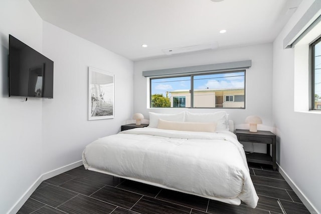 3879 Ocean Front Walk, San Diego, CA 92109 - bedroom featuring baseboards, wood finish floors, and recessed lighting