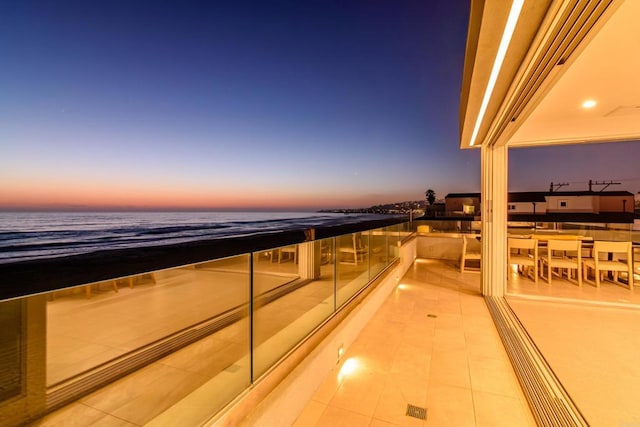 3879 Ocean Front Walk, San Diego, CA 92109 - balcony at dusk with view of water and beach