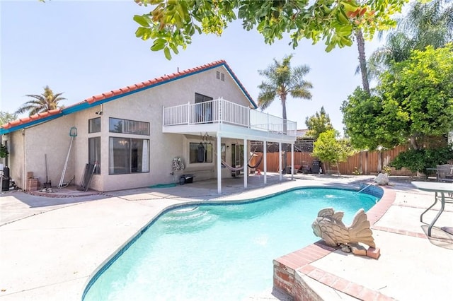 1573 E Brockton Ave, Redlands, CA 92374 - view of pool with a fenced backyard and a patio