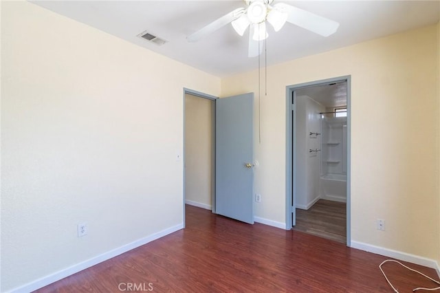 1573 E Brockton Ave, Redlands, CA 92374 - unfurnished bedroom with wood finished floors, baseboards, and a ceiling fan