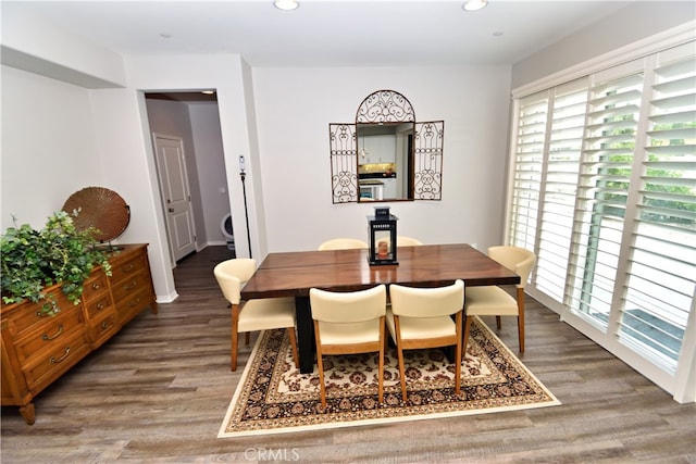 35582 Laurel Tree Ct, Winchester, CA 92596 - dining space featuring wood finished floors, plenty of natural light, recessed lighting, and baseboards