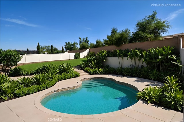 35582 Laurel Tree Ct, Winchester, CA 92596 - view of swimming pool with a fenced backyard