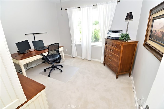 35582 Laurel Tree Ct, Winchester, CA 92596 - office area featuring baseboards and light colored carpet