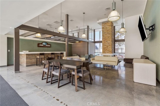 5585 E Pacific Coast Unit 361, Long Beach, CA 90804 - dining area with a high ceiling