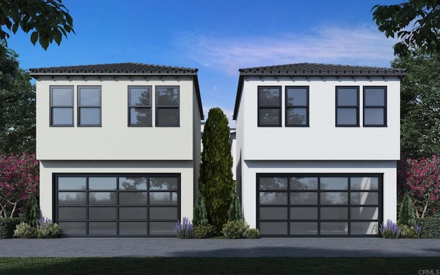 1341 Thomas Ave, Pacific Beach San Diego, CA 92109 - view of front of house with an attached garage and stucco siding