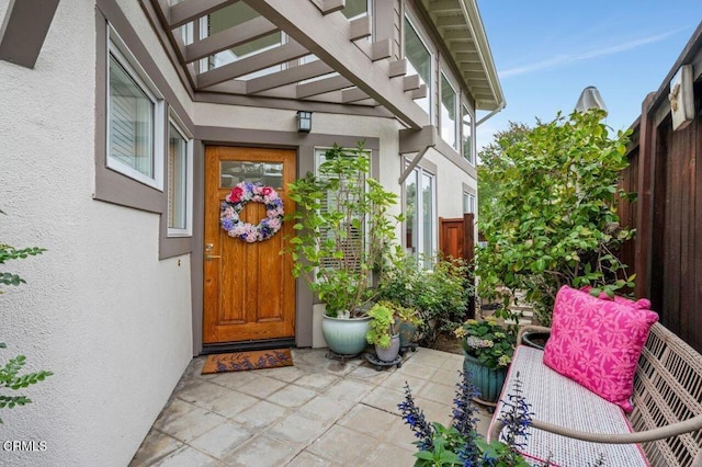 2911 Butter Creek Dr, Pasadena, CA 91107 - doorway to property featuring stucco siding
