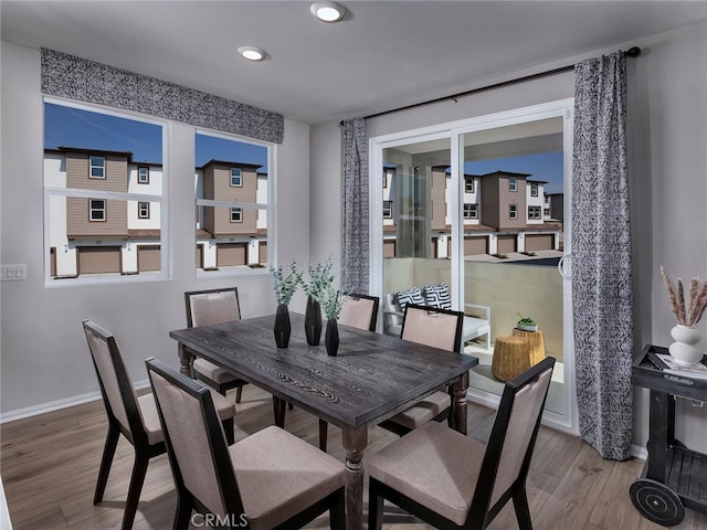 2732 Erebus Ct, Pomona, CA 91767 - dining room featuring wood finished floors, recessed lighting, and baseboards