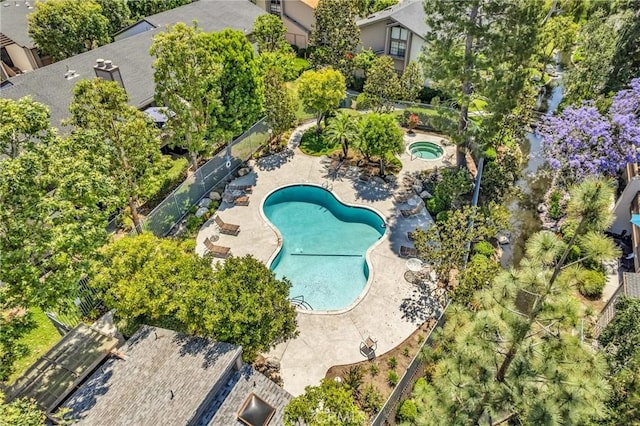 26701 Quail Unit 61, Laguna Hills, CA 92656 - bird's eye view of a pool