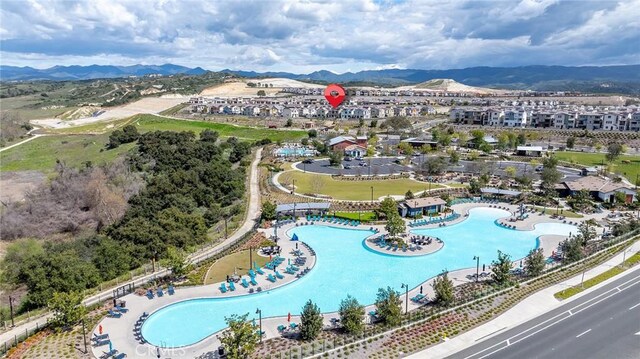 843 Longhorn Way, Rancho Mission Viejo, CA 92694 - drone / aerial view of a pool and a mountain backdrop