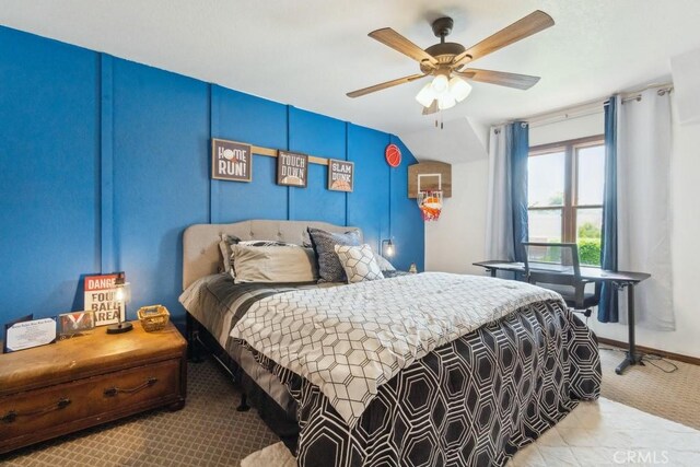 6978 Withers Rd, Riverside, CA 92506 - carpeted bedroom with baseboards and a ceiling fan