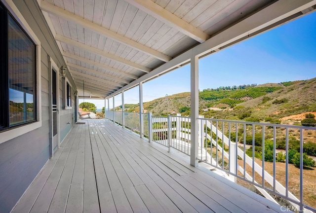 44196 La Cruz Dr, Temecula, CA 92590 - wooden terrace with a mountain view