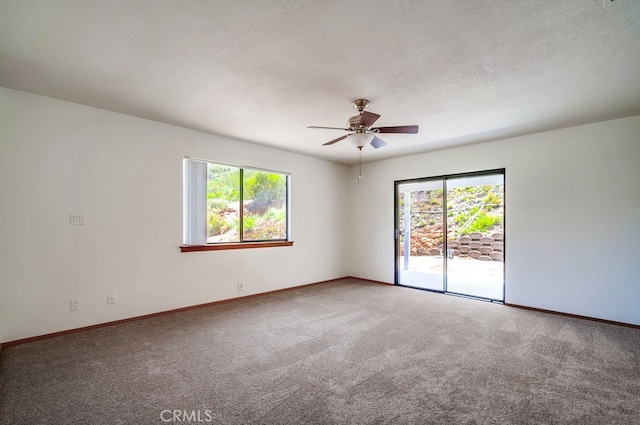 44196 La Cruz Dr, Temecula, CA 92590 - carpeted empty room featuring a ceiling fan and a textured ceiling