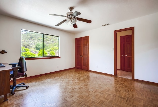 44196 La Cruz Dr, Temecula, CA 92590 - home office with baseboards and ceiling fan