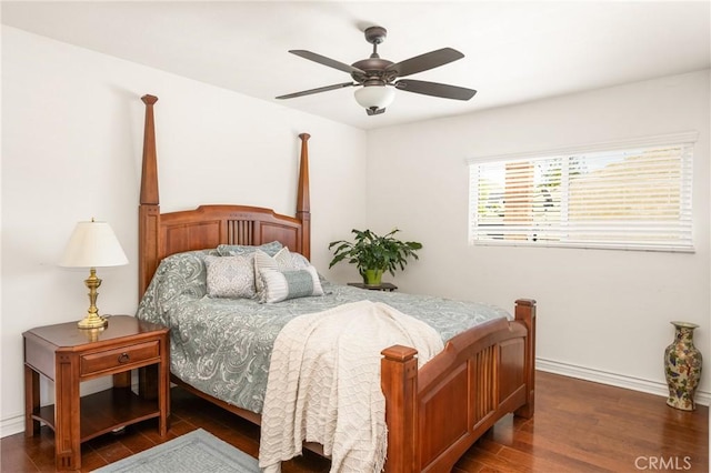 11818 Pocasset Dr, Whittier, CA 90601 - bedroom with dark wood finished floors and a ceiling fan