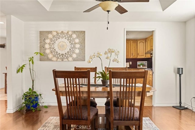 11818 Pocasset Dr, Whittier, CA 90601 - dining space featuring ceiling fan and light wood-style flooring