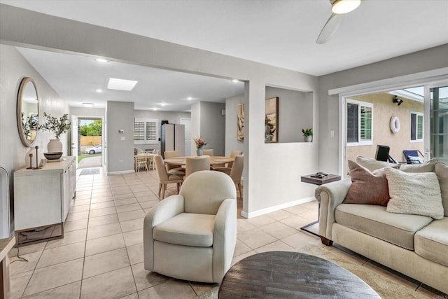 970 Carlsbad St, San Diego, CA 92114 - living area with light tile patterned floors, baseboards, and recessed lighting