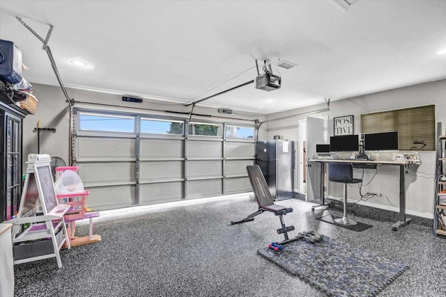 970 Carlsbad St, San Diego, CA 92114 - workout area with a garage, recessed lighting, and baseboards