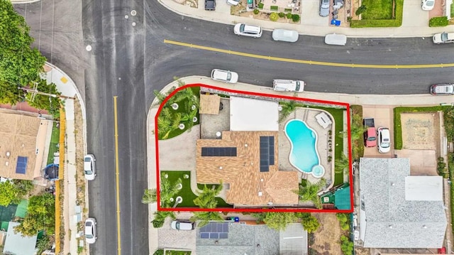 970 Carlsbad St, San Diego, CA 92114 - aerial view of property's location featuring property boundaries highlighted and a pool