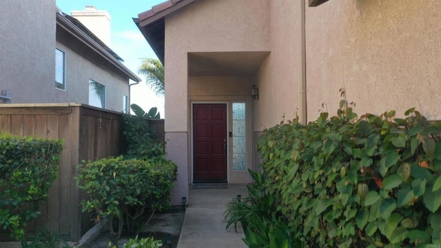 5787 Barbary Pl, Bonsall, CA 92003 - entrance to property with stucco siding