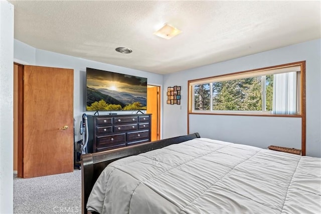 30955 Scenic Way, Running Springs, CA 92382 - bedroom featuring carpet floors and a textured ceiling