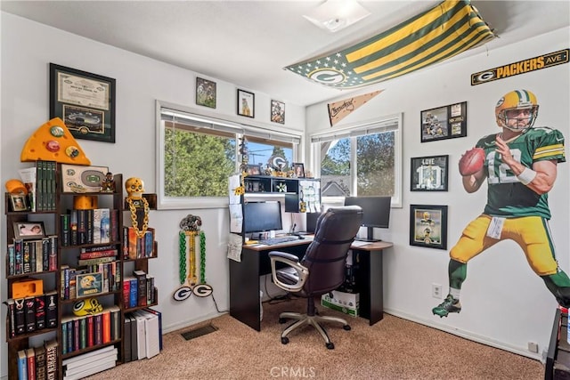 30955 Scenic Way, Running Springs, CA 92382 - carpeted home office featuring baseboards