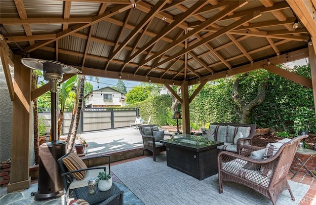 2410 W Cinco Casitas Ln, La Crescenta, CA 91214 - view of patio / terrace featuring an outdoor hangout area and a gazebo