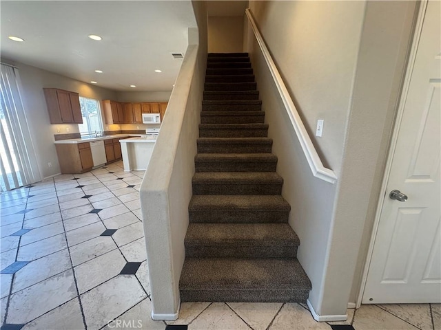 531 Corte, San Pablo, Perris, CA 92571 - stairs featuring recessed lighting and baseboards