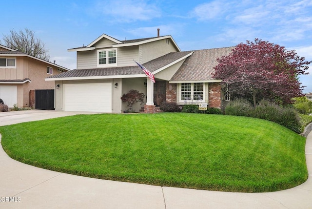 1045 Rotella St, Newbury Park, CA 91320 - traditional home featuring concrete driveway, a garage, a front lawn, a shingled roof, and stucco siding
