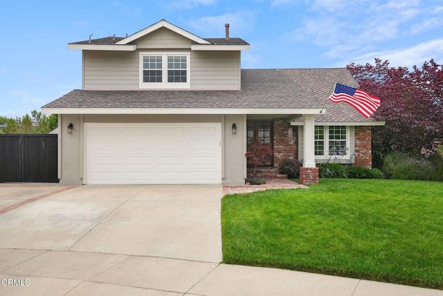 1045 Rotella St, Newbury Park, CA 91320 - view of front of house with an attached garage, concrete driveway, and a shingled roof