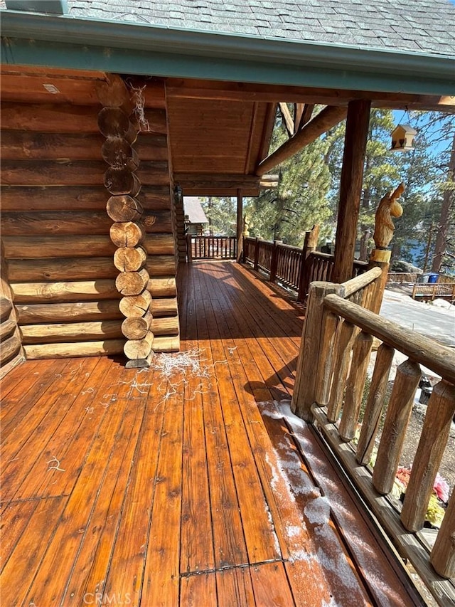 826 Boulder Rd, Big Bear Lake, CA 92315 - view of wooden terrace