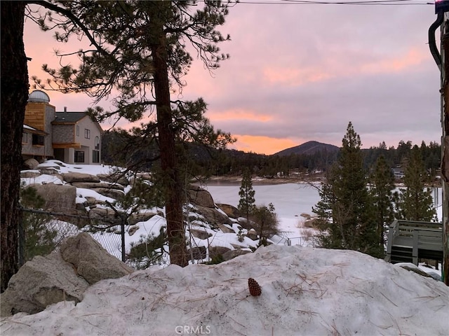826 Boulder Rd, Big Bear Lake, CA 92315 - water view featuring a mountainous background