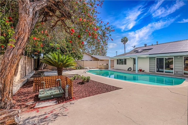 14242 Clarissa Ln, North Tustin, CA 92705 - view of swimming pool featuring a patio and a fenced backyard
