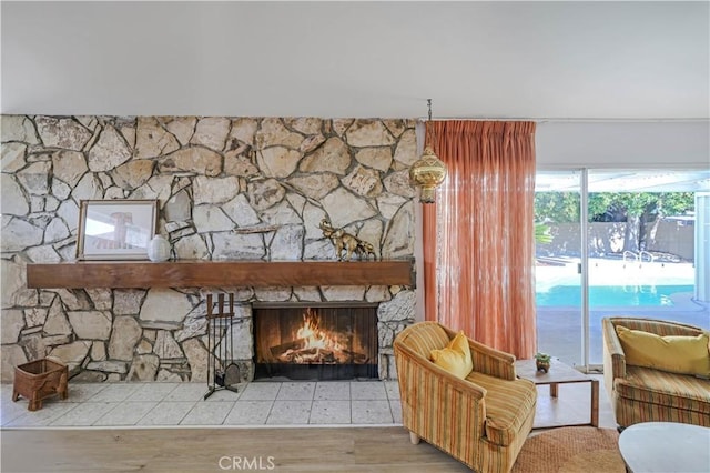 14242 Clarissa Ln, North Tustin, CA 92705 - detailed view of a fireplace and wood finished floors