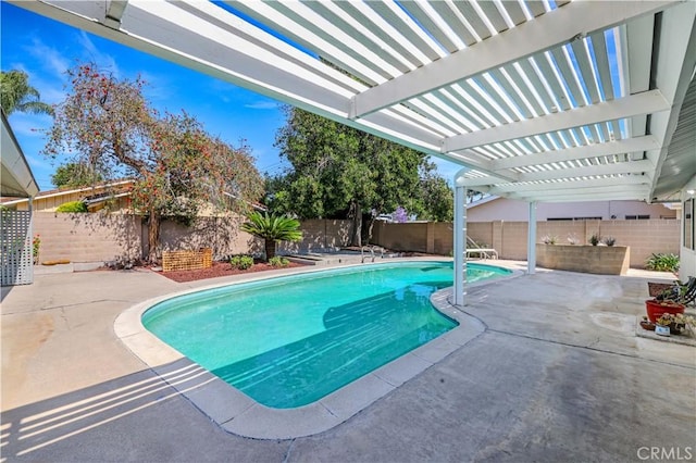 14242 Clarissa Ln, North Tustin, CA 92705 - view of swimming pool with a fenced backyard, a patio area, and a pergola