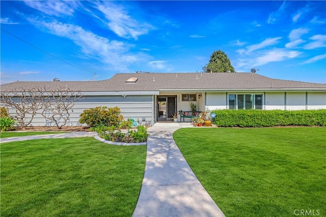 14242 Clarissa Ln, North Tustin, CA 92705 - view of front of home featuring a front lawn