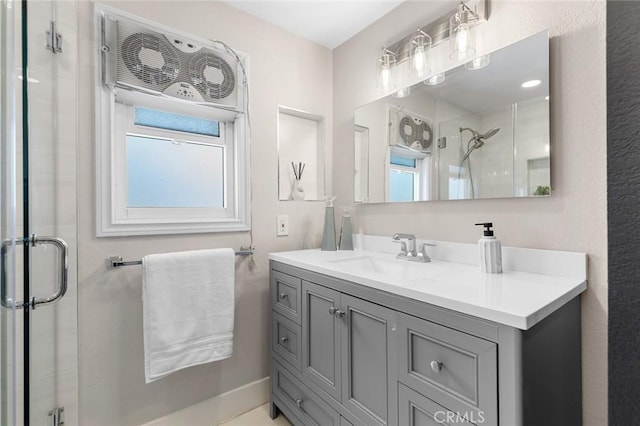 2160 S Hammatt, Anaheim, CA 92802 - bathroom featuring a shower stall and vanity